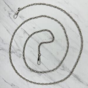 Silver Tone Swirl Chain Purse Strap Handbag Replacement 46" ✨